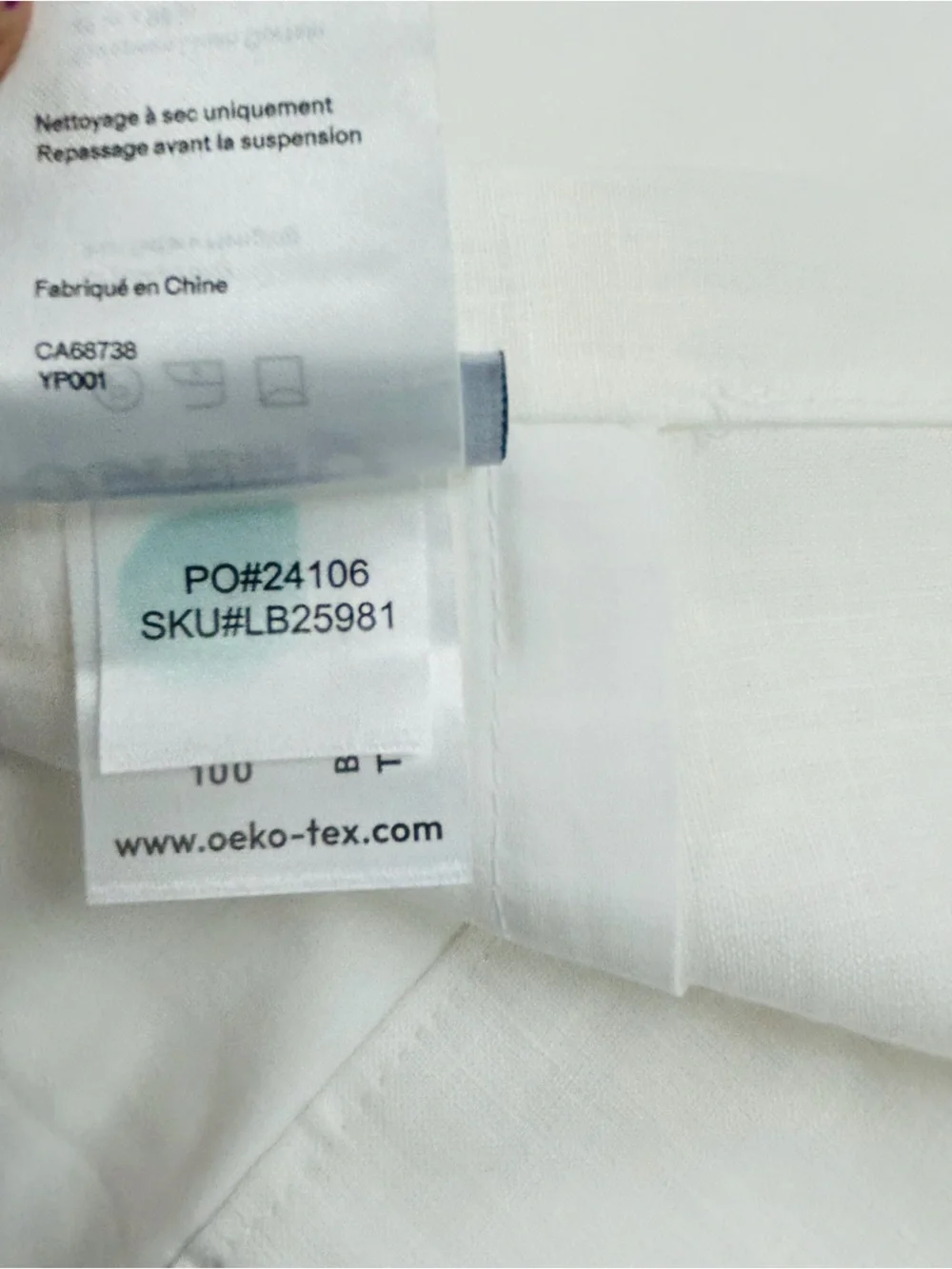 NWT QUINCE Set Of 2 48x96 European Linen Curtains White 8810